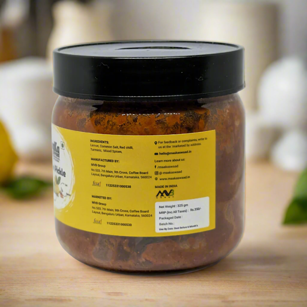 Homemade Lemon Pickle (325g)